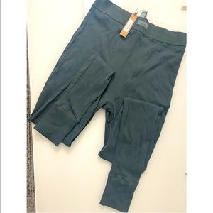 SKIMS NWT cotton rib legging / deep sea green